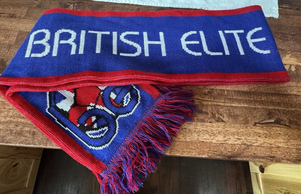 British Elite Football club Scarf Soccer Knitted Double Sided Knit Scarf